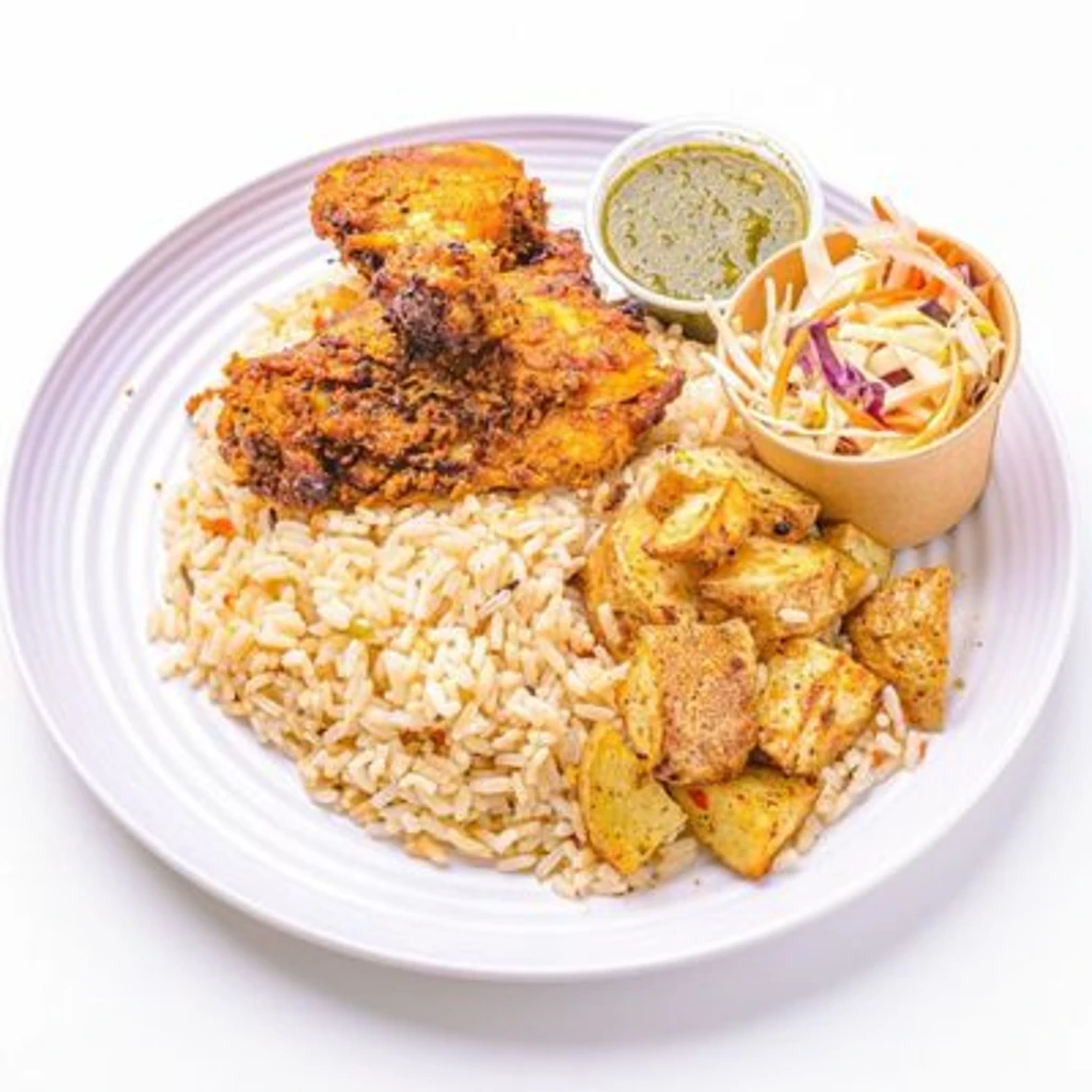 Rice Platter at Flames & Grills By Tuli's in Calgary, AB